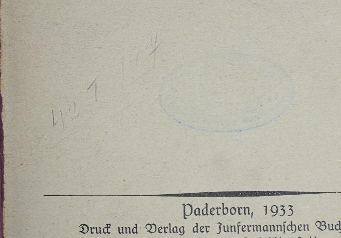 Pa 970 : Hirtenbriefe des deutschen, österreichischen und deutsch-schweizerischen Episkopats 1933 (1933);-, Radiert / Rasiert: Nummer, Signatur; '[42 I 147] […]'