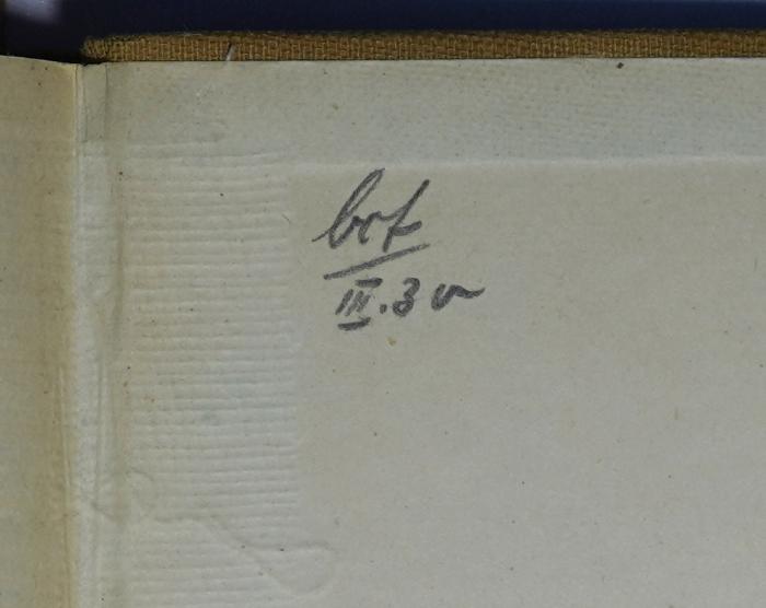 Pa 164<6> : Geschichte der Pädagogik (1928);-, Von Hand: Signatur; 'bof/III.3[a]'