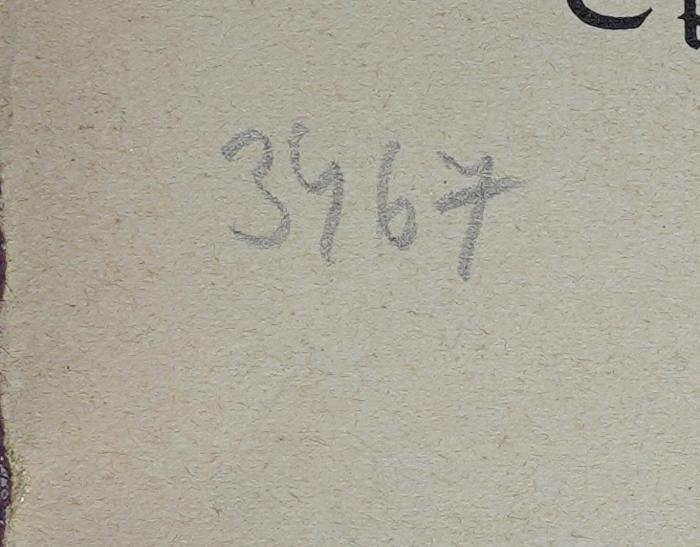 Pa 970 : Hirtenbriefe des deutschen, österreichischen und deutsch-schweizerischen Episkopats 1933 (1933);-, Von Hand: Nummer; '3467'