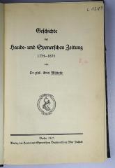 L 121a : Geschichte der Haude- und Spenerschen Zeitung (1925)