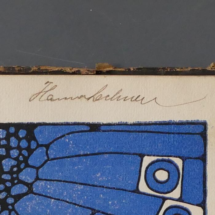 - (Lechner, Hanna), Von Hand: Exlibris, Name; 'Hanna Lechner'. 