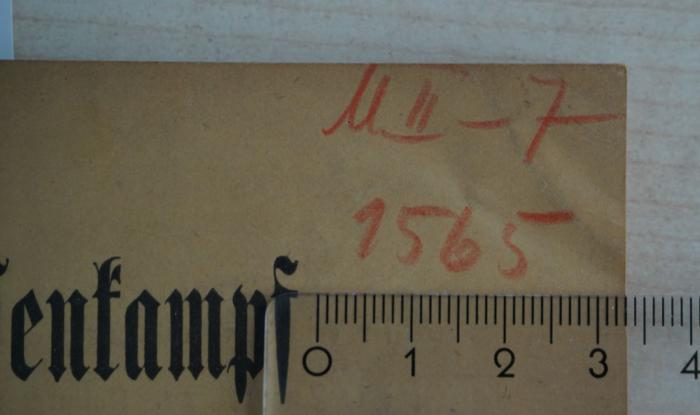 -, Von Hand: Nummer; 'M II -7
1565'