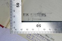 - (Hornik, [J.?]/ [L.?]), Stempel: Exlibris, Name; 'Ex Libris [J.?] Hornik'.  (Prototyp)