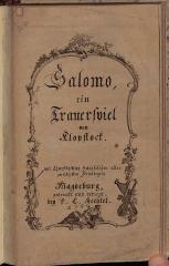 DLIT10101 : Salomo ein Trauerspiel (1764)
