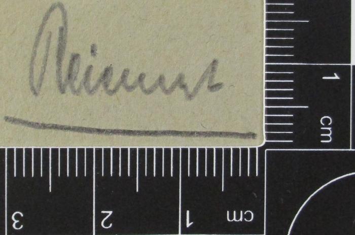 -, Von Hand: Autogramm; 'Reinnert'