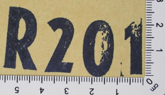 -, Stempel: Nummer; 'R201'