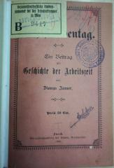 1971 A 19972 (Slg. Sozialistica): Für den Achtstundentag : ein Beitrag zur Geschichte der Arbeitszeit  (1893)