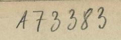 - (Zentralstelle für Wissenschaftliche Altbestände), Von Hand: Nummer; 'A 73383
'. 