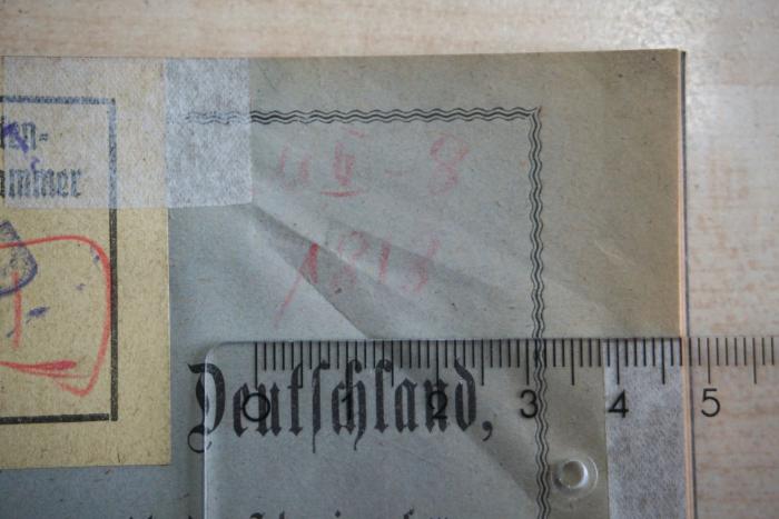 - (Sozialwissenschaftliche Studienbibliothek (Wien)), Von Hand: Signatur; 'M II -8
1813'. 