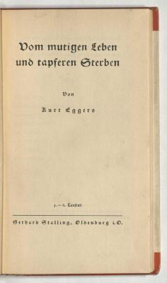 Z-0870 : Vom mutigen Leben und tapferen Sterben (1935)