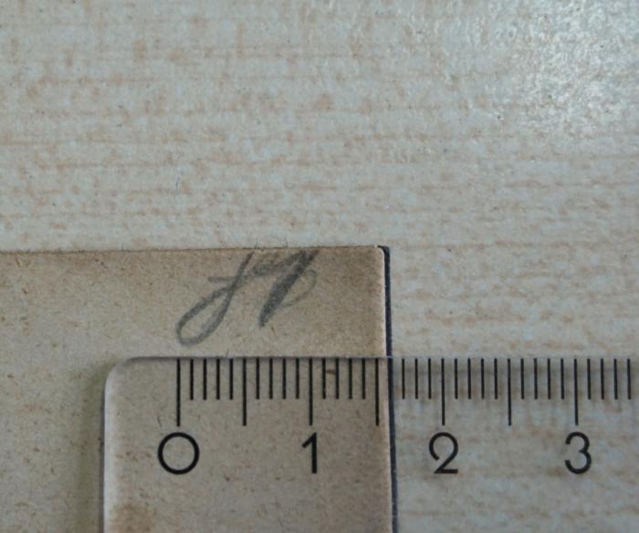 - (Sozialwissenschaftliche Studienbibliothek (Wien)), Von Hand: ; 'H[?]'. 