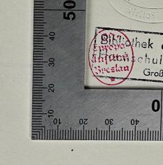 - (Osteuropa-Institut Breslau), Stempel: Name, Ortsangabe; 'Ost-Europa Institut Breslau'. 