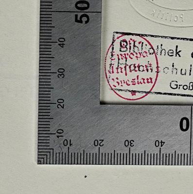 P 136 : Die russische Orthodoxie im Petrinischen Zeitalter (1929);- (Osteuropa-Institut Breslau), Stempel: Name, Ortsangabe; 'Ost-Europa Institut Breslau'. 