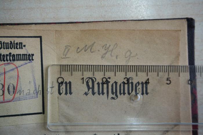 -, Von Hand: ; 'II M. H. g.'