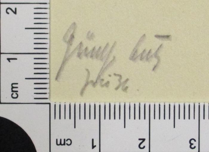 -, Von Hand: Autogramm; '[…] Juli 1936
'