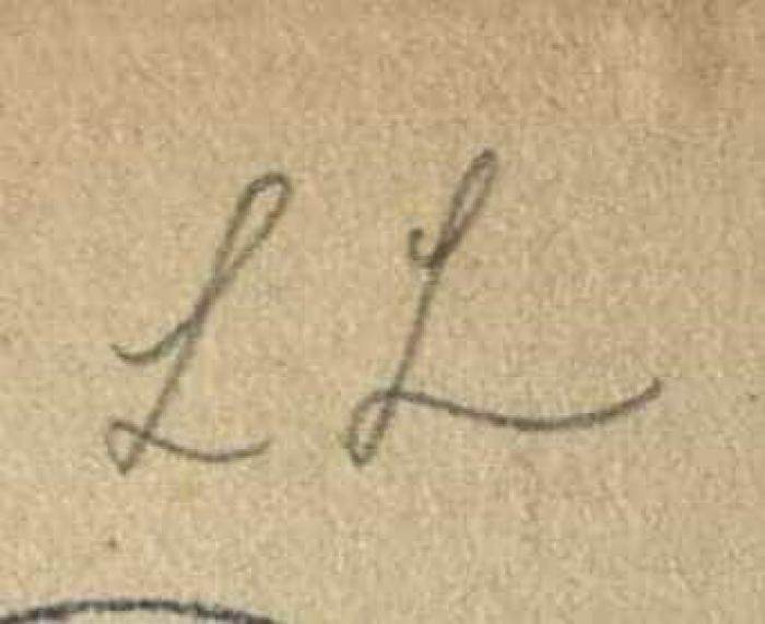 -, Von Hand: Notiz; 'LL'