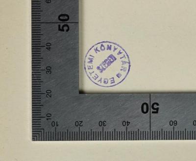 L 498 : Die Deutsche Presse im Kampf um Oberschlesien (1939/40);- (Szegedi Tudományegyetem (Universität der Wissenschaften Szeged)), Stempel: Name, Berufsangabe/Titel/Branche, Ortsangabe; 'Egyetemi Könyvtara Szeged'.  (Prototyp)