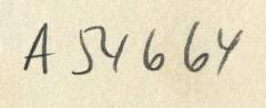 - (Zentralstelle für Wissenschaftliche Altbestände), Von Hand: Nummer; 'A 54664'. 
