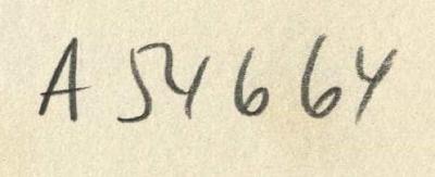 - (Zentralstelle für Wissenschaftliche Altbestände), Von Hand: Nummer; 'A 54664'. 