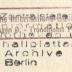 - (Zentralstelle für Informationsbibliotheken und Schallplattenarchive Berlin), Stempel: Exlibris; 'Zentralstelle für Informations-Bibliotheken und Schallplatten-Archive Berlin
'.  (Prototyp)