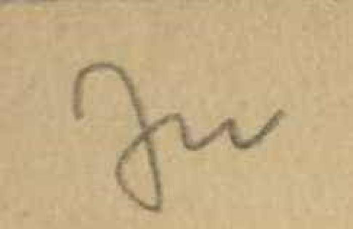 -, Von Hand: Notiz; 'Ju'