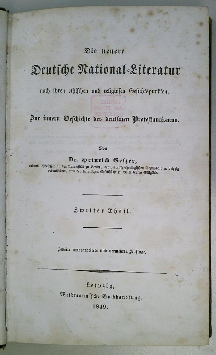 DLIT7345:2 : Die neuere deutsche National-Literatur nach ihren ethischen und religiösen Gesichtspunkten (1849)