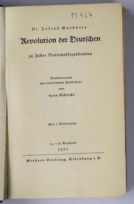 M 927 : Revolution der Deutschen (1933)