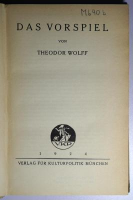 M 690b : Das Vorspiel (1924)