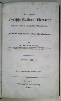 DLIT7345:2 : Die neuere deutsche National-Literatur nach ihren ethischen und religiösen Gesichtspunkten (1849)