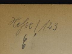 - (Hesse, Otto Ernst), Von Hand: Autogramm, Name; 'Hesse/123 [E]'. 