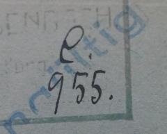 - (Sassenbach, Johann), Von Hand: Signatur; 'C.
955.'. 