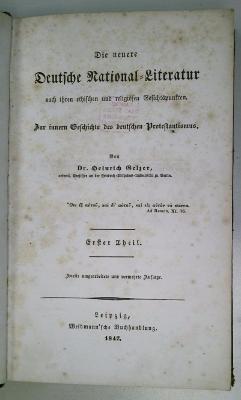DLIT7345:1 : Die neuere deutsche National-Literatur nach ihren ethischen und religiösen Gesichtspunkten (1847)