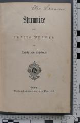  Sturmnixe und andere Dramen (1895)