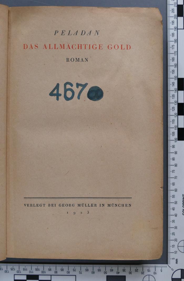  Das allmächtige Gold (1923)