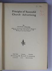 H 19(2) : Principles of Successful Church Advertising (1908)