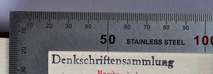 K 1 : Der Telegraph von Gauß und Weber im Werden der elektrischen Telegraphie (1933);- (Hamburgisches Welt-Wirtschafts-Archiv. Bibliothek), Stempel: Notiz; 'Denkschriftensammlung'. 