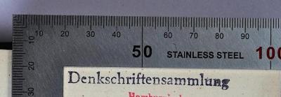 K 1 : Der Telegraph von Gauß und Weber im Werden der elektrischen Telegraphie (1933);- (Hamburgisches Welt-Wirtschafts-Archiv. Bibliothek), Stempel: Notiz; 'Denkschriftensammlung'. 