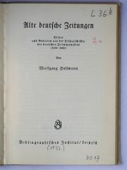 L 36b : Alte deutsche Zeitungen (1937)