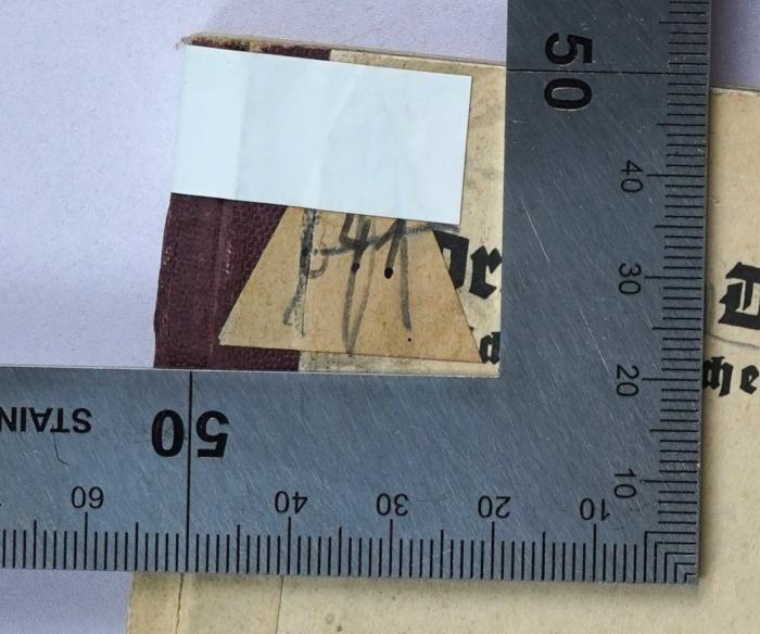 H 47c : Weltpresse ohne Maske (1937);-, Etikett: Nummer, Signatur; '[641]/[G 41]'