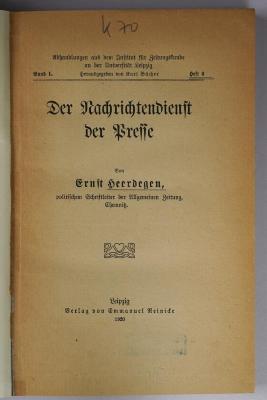 K 70 : Der Nachrichtendienst der Presse (1920)