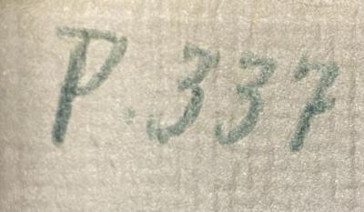 - (Offenbach Archival Depot), Von Hand: Nummer; 'P. ###'.  (Prototyp)