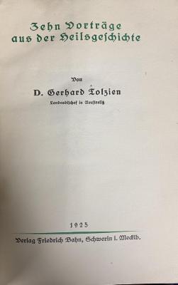 00/13497 Bd. 1 : Zehn Vorträge aus der Heilsgeschichte (1925)