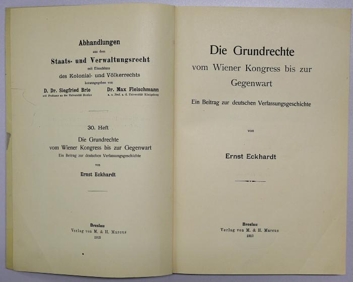 Bg 199 : Die Grundrechte vom Wiener Kongress bis zur Gegenwart (1913)
