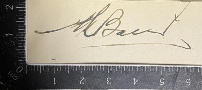 - (Band, Maurycy), Von Hand: Name; 'M. Band'. 