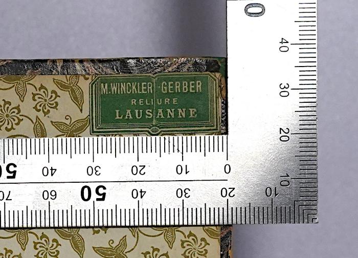 Bg 255 : L'anarchia (1907);-, Etikett: Buchhändler; 'M. Winckler Gerber Rerliure Lausanne'