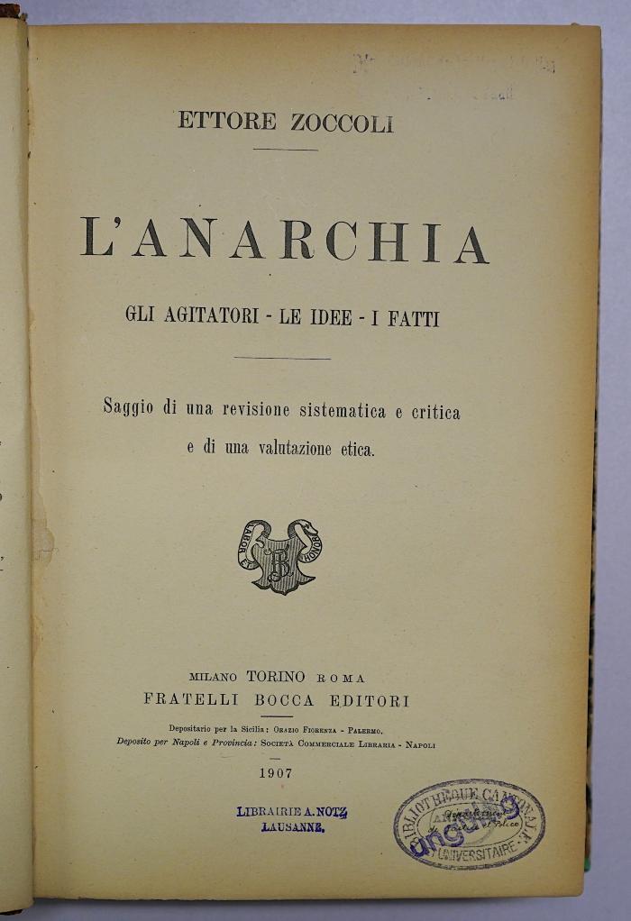 Bg 255 : L'anarchia (1907)