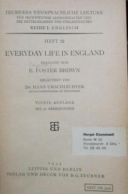 Pe 1306 d: Everyday life in England (1934)