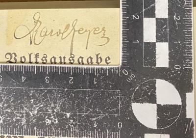 - (Geyer, Karol), Von Hand: Autogramm, Name; 'Karol Geyer'. 