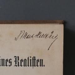 - (H[...], Max), Von Hand: Name, Exlibris, Autogramm; 'D[r] Max H[...]'. 
