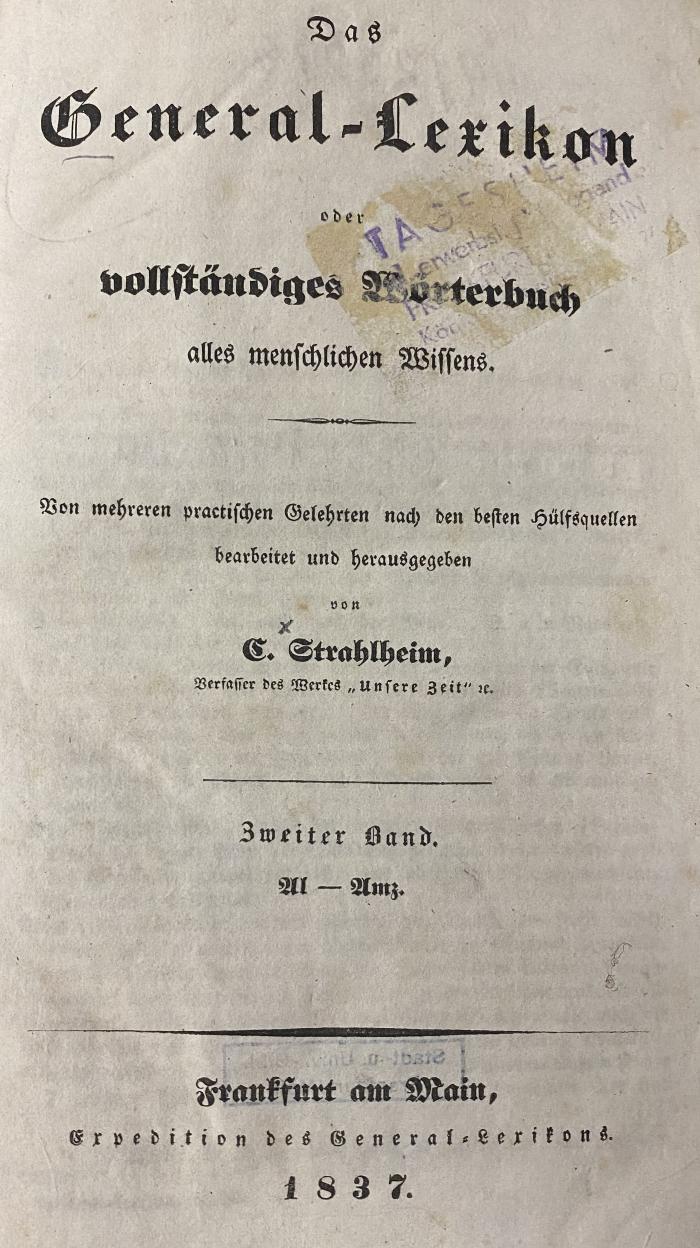 44/23099 Bd. 2 : Das General-Lexikon (1837)